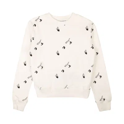 OFF-WHITE OFF-WHITE SLIM ALLOVER CREWNECK 'WHITE'