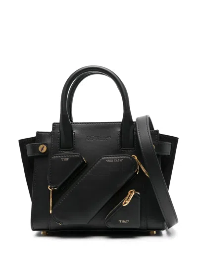 OFF-WHITE SMALL CITY LEATHER TOTE BAG
