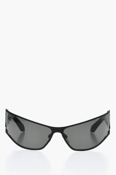 OFF-WHITE Solid Color LUNA Sunglasses with Curved Frame