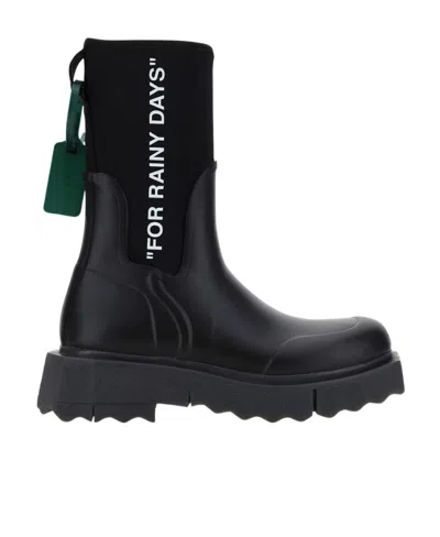 OFF-WHITE SPONGE RUBBER RAIN BOOTS