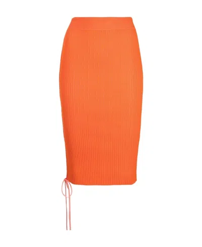 OFF-WHITE OFF-WHITE VANISE LACE-UP DETAILED HIGH WAIST SKIRT