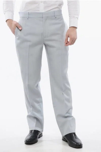 OFF-WHITE Virgin Wool Chinos Pants with Zipped Ankle