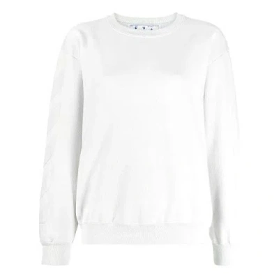 OFF-WHITE (WMNS) Off-White SS21 Arrow Logo Printing Sports Round Neck Hoodie Version White