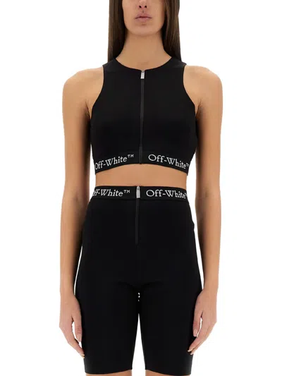 OFF-WHITE OFF-WHITE WOMEN TOP WITH LOGO BAND