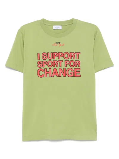 OFF-WHITE X AC MILAN NYC SLOGAN T-SHIRT