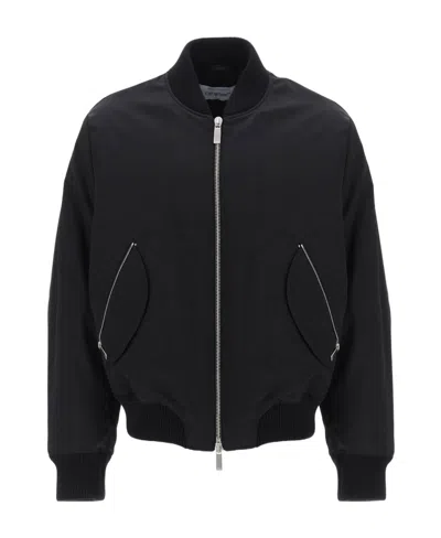OFF-WHITE OFF-WHITE ZIP-UP LONG-SLEEVED BOMBER JACKET