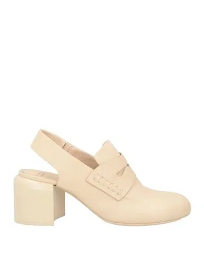 OFFICINE CREATIVE ITALIA OFFICINE CREATIVE ITALIA WOMAN PUMPS CREAM SIZE 10 LEATHER
