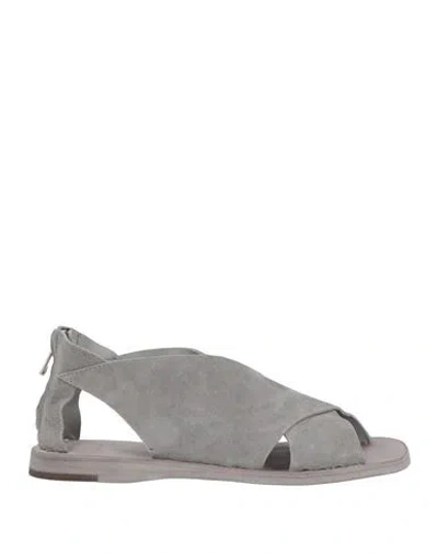 OFFICINE CREATIVE ITALIA OFFICINE CREATIVE ITALIA WOMAN SANDALS GREY SIZE 5.5 LEATHER