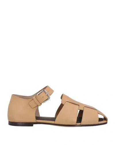 OFFICINE CREATIVE ITALIA OFFICINE CREATIVE ITALIA WOMAN SANDALS SAND SIZE 8 SOFT LEATHER