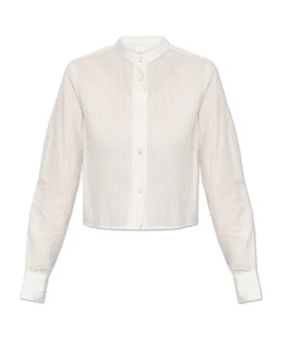 OFFICINE GENERALE STRIPED PATTERN SHIRT