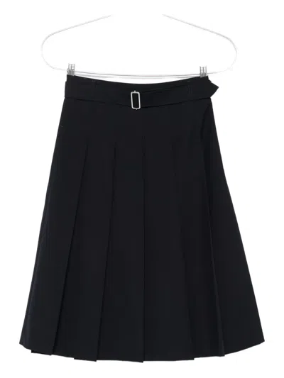 OFFICINE GENERALE MIDI KENDRA PLEATED BELTED SKIRT