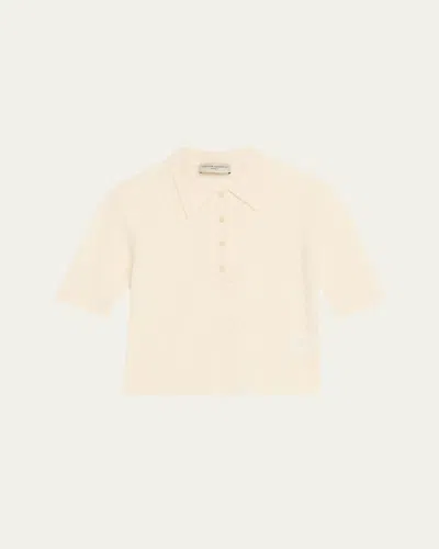 OFFICINE GENERALE NAYA LACE ALPACA WOOL POLO SHIRT