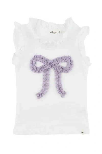 OH BABY OH BABY! RUFFLE BOW LAVENDER SPARKLE REBEKAH RUFFLE TANK