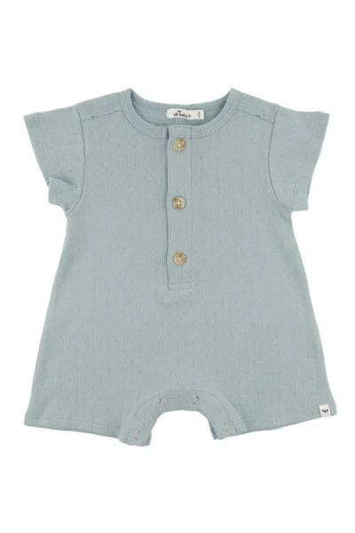 OH BABY OH BABY! TWINKLE POINTELLE RAW EDGE SHORT BUTTON ROMPER