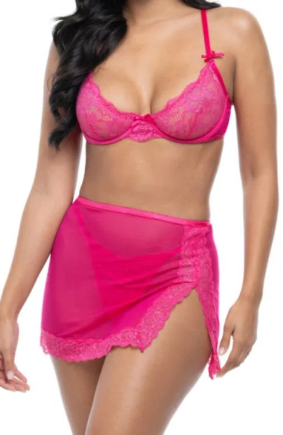 OH LA LA CHERI OH LA LA CHERI BRIT UNDERWIRE BRA, G-STRING & SLIP SET