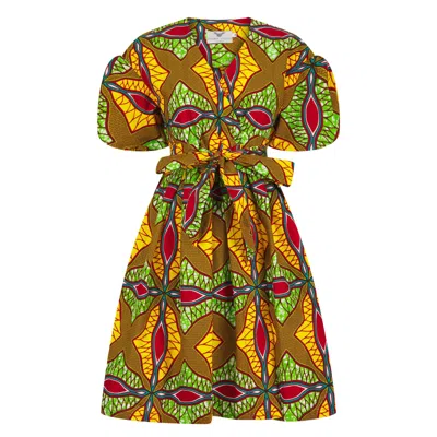 OHEMA OHENE WOMEN'S TABITHA WRAP DRESS SUNSHINE YELLOW