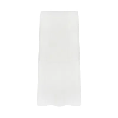 OH!ZUZA NIGHT&DAY WOMEN'S WHITE MIDI PLEATED TRANSCULENT SKIRT