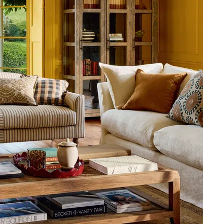 OKA ARCHIBALD CUSHION COVER - HEMP