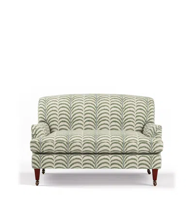 OKA COLERIDGE 2-SEATER SOFA WITH FIXED ARECA LINEN COVER - PUTTING GREEN