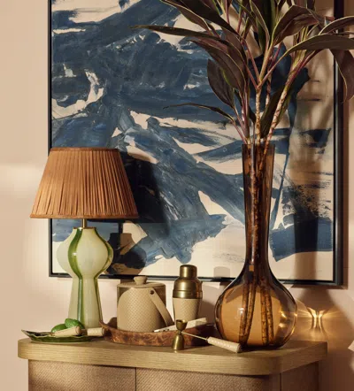 OKA ELEANOR GLASS TABLE LAMP - GREEN