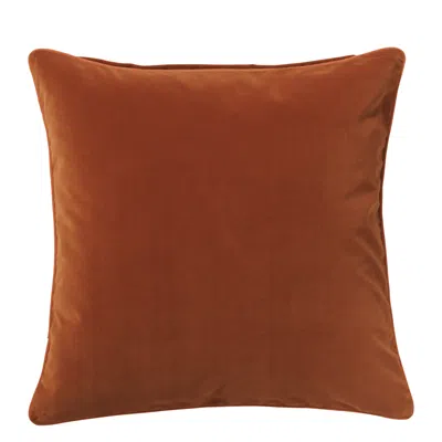 OKA LARGE PLAIN VELVET PILLOW COVER - DIRTY ORANGE