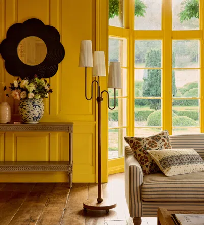 OKA LUCAS FLOOR LAMP - WARM BURL