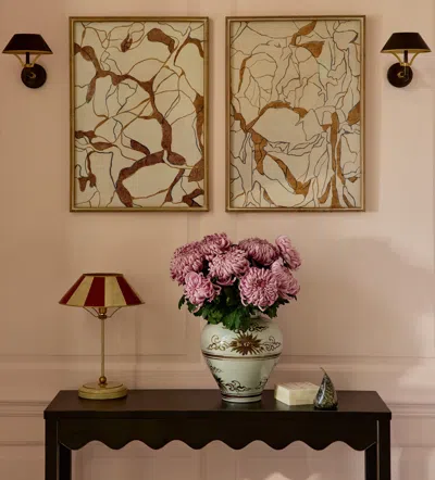 OKA PURDY TABLE LAMP AND SHADE - CHINESE RED