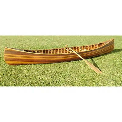 OLD MODERN HANDICRAFTS CANOE WITH RIBS CURVED BOW MATTE FINISH 10 FEET MODEL AIRPLANE