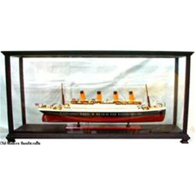 OLD MODERN HANDICRAFTS DISPLAY CASE FOR CRUISE LINER MID
