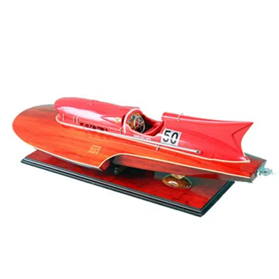 OLD MODERN HANDICRAFTS FERRARI HYDROPLANE MODEL BOAT