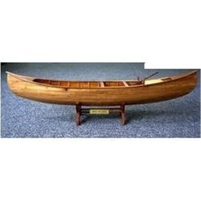 OLD MODERN HANDICRAFTS INDIAN GIRL CANOE MODEL BOAT