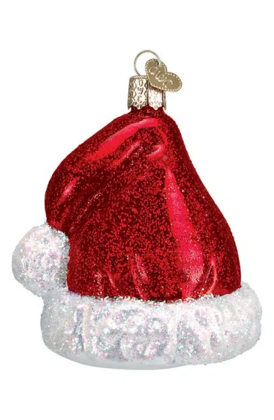 OLD WORLD CHRISTMAS OLD WORLD CHRISTMAS SANTA'S HAT GLASS ORNAMENT