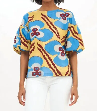OLIPHANT PUFF BLOUSE IN PATOLA MUSTARD