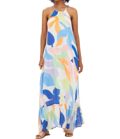 OLIPHANT TIE NECK MAXI DRESS IN MOMA WHITE