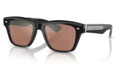 OLIVER PEOPLES OLIVER PEOPLES 0OV5522SU 1492W4 BLACK PERSIMMON MIRRORED SQUARE MEN'S SUNGLASSES