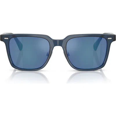 OLIVER PEOPLES OLIVER PEOPLES 52MM RECTANGULAR POLARIZED SUNGLASSES