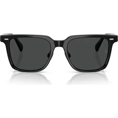 OLIVER PEOPLES OLIVER PEOPLES 52MM RECTANGULAR POLARIZED SUNGLASSES