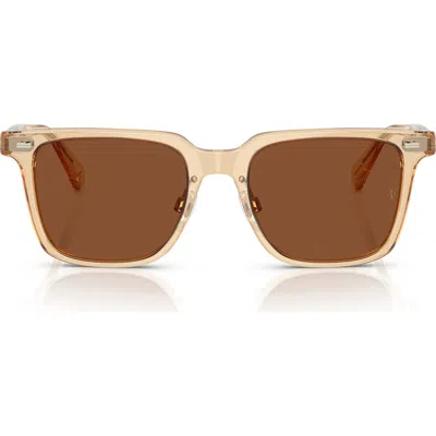 OLIVER PEOPLES OLIVER PEOPLES 52MM RECTANGULAR POLARIZED SUNGLASSES