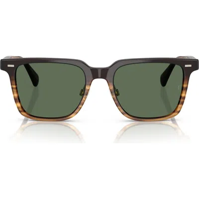 OLIVER PEOPLES OLIVER PEOPLES 52MM RECTANGULAR POLARIZED SUNGLASSES