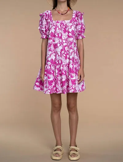 OLIVIA JAMES THE LABEL SOPHIE DRESS IN SPRING SHADOW ROSE VIOLET