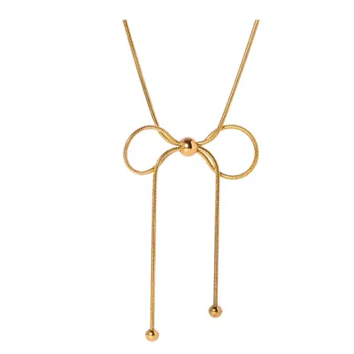 OLIVIA LE WOMEN'S GOLD BOW MINIMALIST NECKLACE