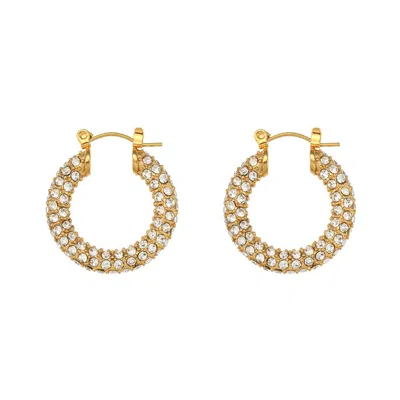 OLIVIA LE WOMEN'S GOLD SLOAN CUBIC ZIRCONIA HOOPS
