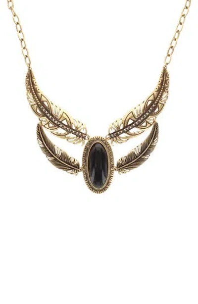 OLIVIA WELLES OLIVIA WELLES FEATHER BIB NECKLACE
