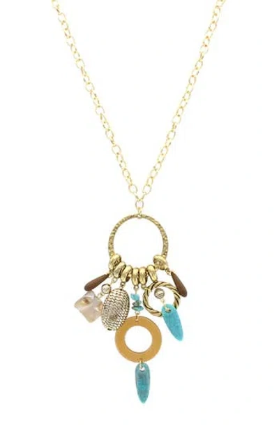 OLIVIA WELLES OLIVIA WELLES MULTI CHARM PENDANT NECKLACE