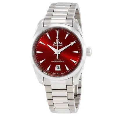OMEGA OMEGA SEAMASTER AQUA TERRA AUTOMATIC CHRONOMETER RED DIAL UNISEX WATCH