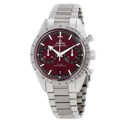 OMEGA OMEGA SPEEDMASTER CHRONOGRAPH HAND WIND BURGUNDY DIAL MEN'S WATCH