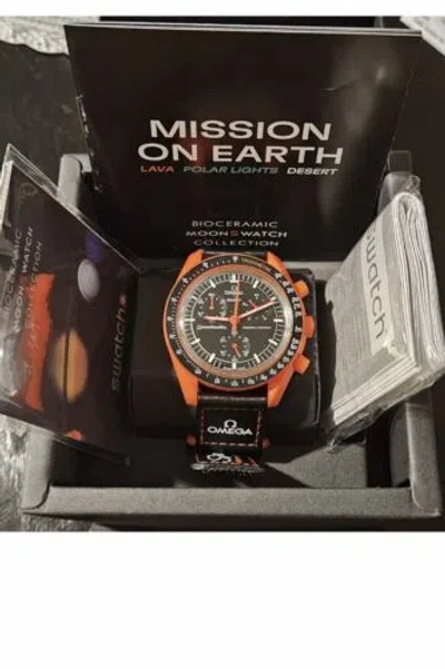 OMEGA OMEGA X SWATCH MISSION ON EARTH LAVA MOONSWATCH MISSION TO EARTH WITH RECEIPT