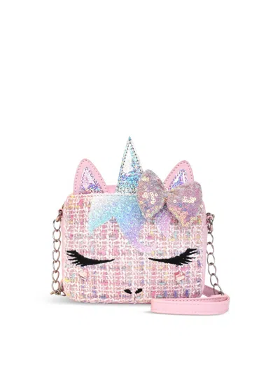 OMG ACCESSORIES GWEN TWEED BOW CROSSBODY