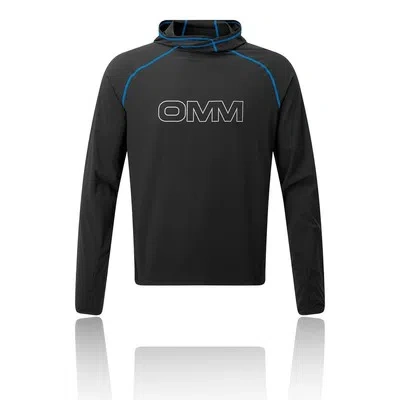 OMM OMM MENS BREEZE RUNNING HOODIE BLACK SPORTS HOODED BREATHABLE