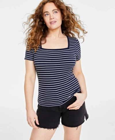 ON 34TH 'S WOMEN'S KNIT SQUARE-NECK TOP, CREATED FOR MACY'S